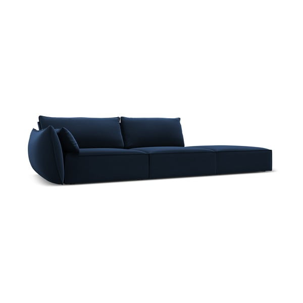 Sötétkék bársony kanapé, bal oldali 264 cm Vanda – Mazzini Sofas-image-2