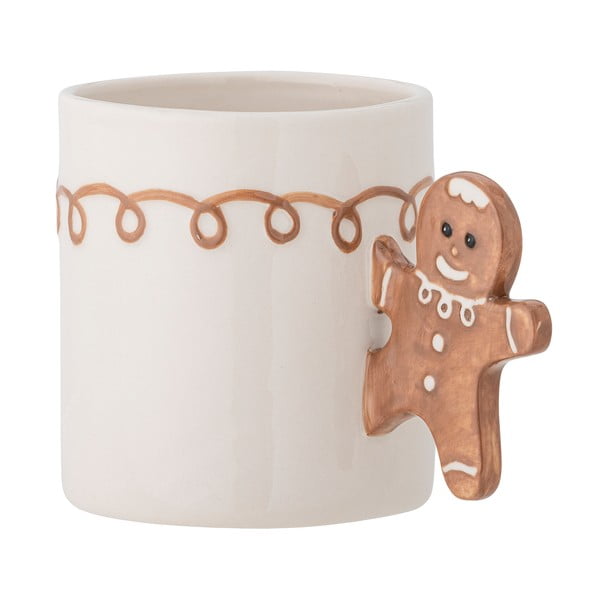 Krémszínű agyagkerámia bögre karácsonyi mintával 350 ml Ginnie – Bloomingville-image-3