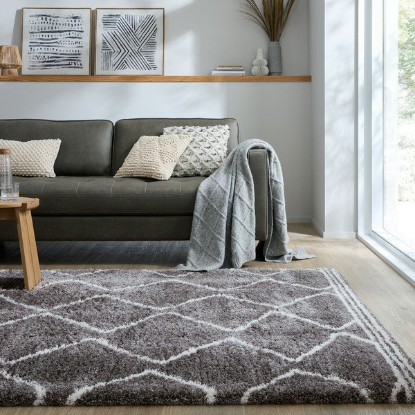 Szürke szőnyeg 200x290 cm Riad Berber – Flair Rugs-image-1