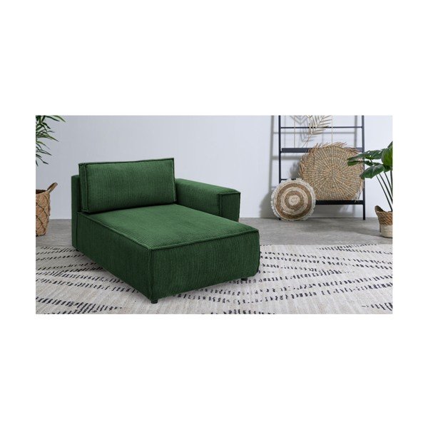 Zöld kordbársony kanapé modul (jobb oldali) Nihad modular – Bobochic Paris-image-1