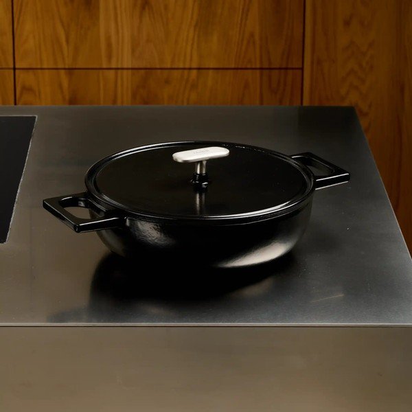 Öntöttvas serpenyő fedővel ø 26 cm tegame   Mattia 3.0 – FABINI-image-1