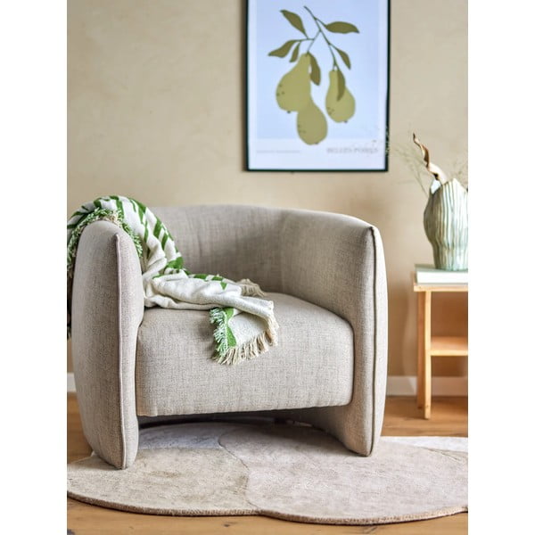 Barna gyapjú szőnyeg 110x140 cm Denton – Bloomingville-image-1