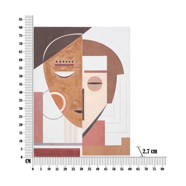 Ethnic Face kézzel festett kép, 60 x 80 cm - Mauro Ferretti-image-3