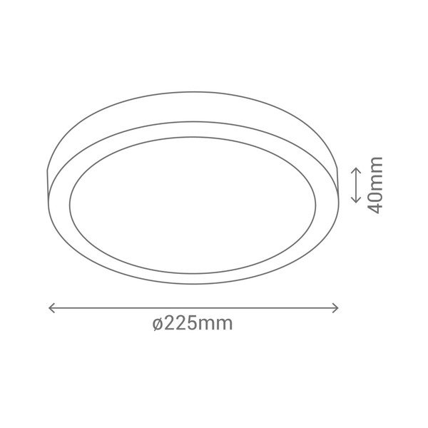 Szürke, kerek mennyezeti lámpa, ø 22,5 cm - SULION-image-3