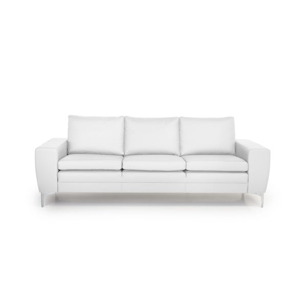 Twigo fehér bőr kanapé, 227 cm - Scandic