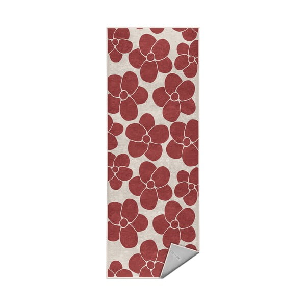 Piros mosható futószőnyeg 60x230 cm Red Meadow – Mila Home