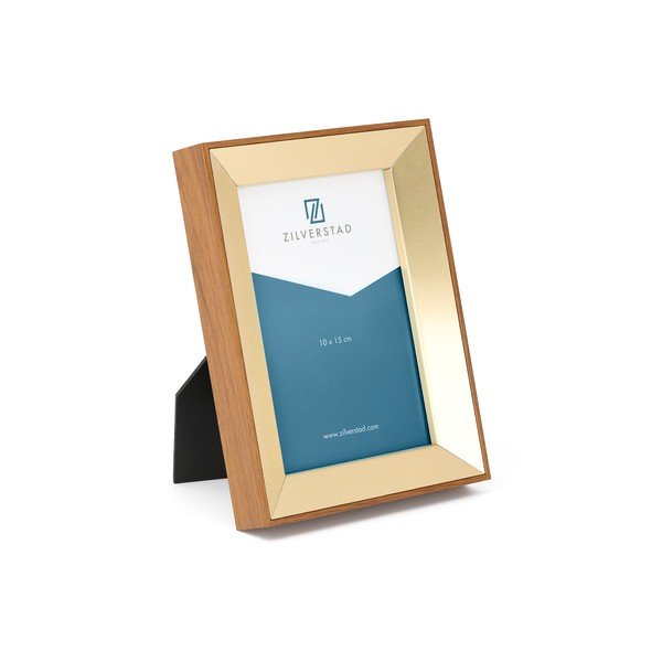 Sárgaréz színű fém álló képkeret 13,5x18,5 cm Marseille – Zilverstad