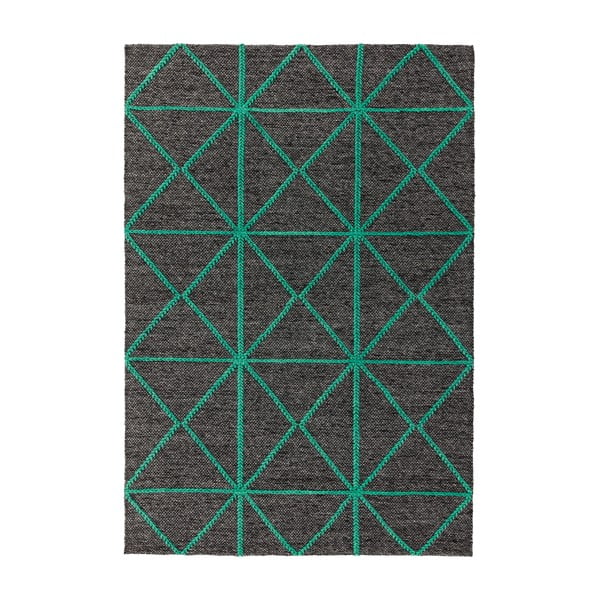 Carpets Prism fekete-zöld szőnyeg, 200 x 290 cm - Asiatic Carpets