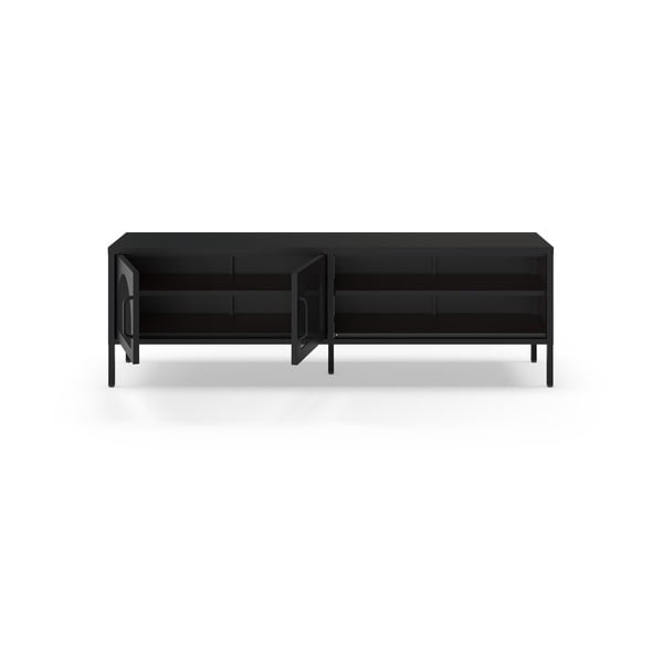 Fekete TV-állvány 160x50 cm Diora – Marckeric-image-2