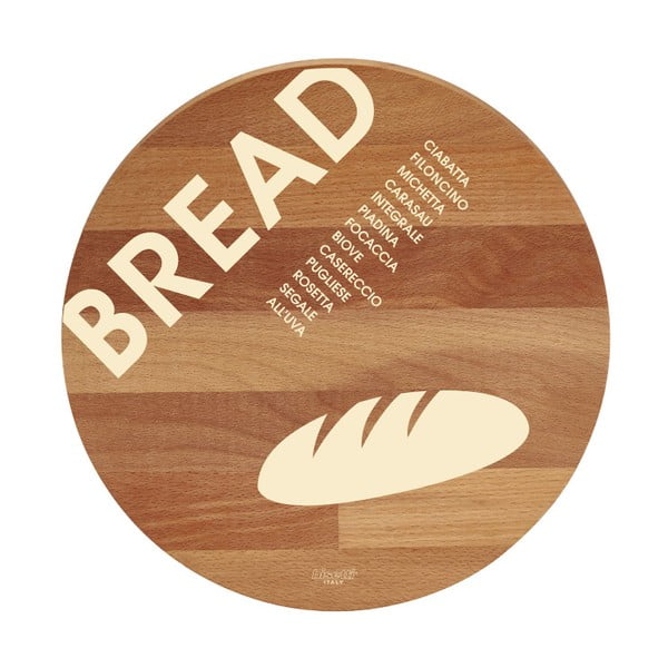 Bread bükkfa tálalódeszka/vágódeszka, ø 30 cm - Bisetti