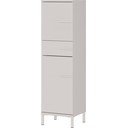 Krémszínű matt magas-keskeny fürdőszoba szekrény 34x123 cm Laurino – Germania
