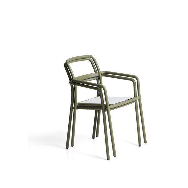 Zöld párnázott kerti szék Linosa – Kave Home-image-4