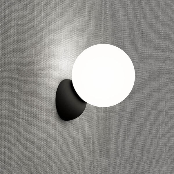 Volga fekete falilámpa, ø 12 cm - SULION-image-2