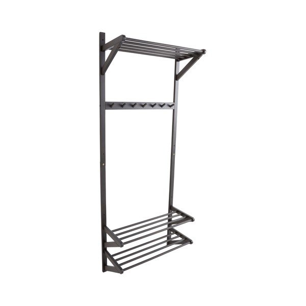 Fekete borovi fenyő előszoba bútor 75x190x32 cm Cole – Jotex
