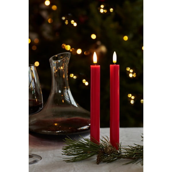 Elemmel működő LED gyertya szett 2 db-os (magasság 22 cm) Sille – Sirius-image-1