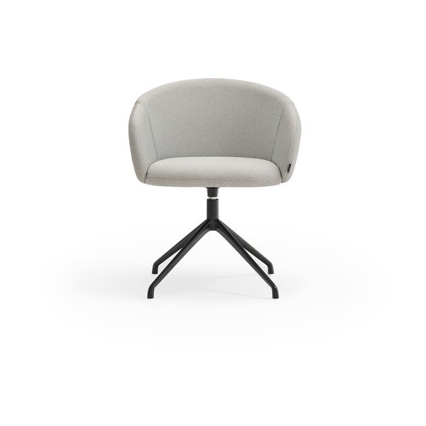 Világosszürke kárpitozott karfás étkezőfotel Add – Teulat-image-1
