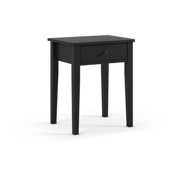 Fekete matt éjjeliszekrény Bart – Marckeric