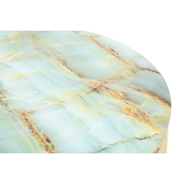 Sepa fehér és aranyszínű dohányzóasztal, ø 75 cm - Mauro Ferretti-image-4