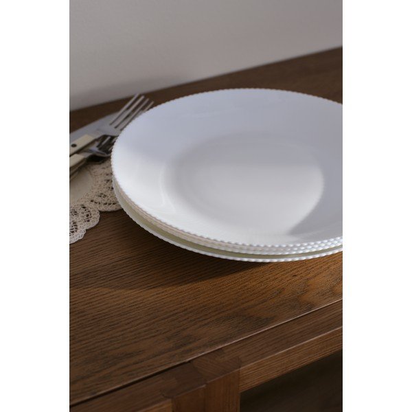 Fehér üveg tányér készlet 4 db-os ø 25 cm Alessia – Jotex-image-1