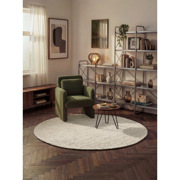 Krémszínű kézi szövésű gyapjú kerek szőnyeg ø 160 cm Bexley Woolwich – Ted Baker-image-1