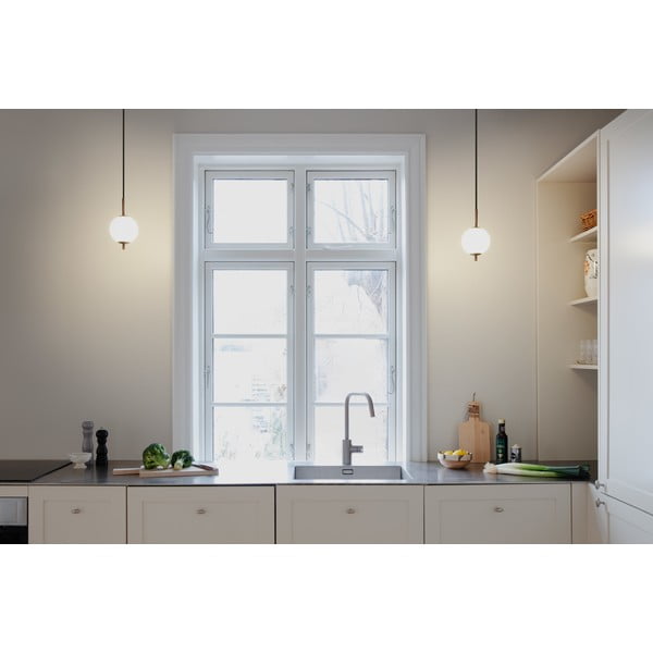 Sárgaréz színű fém LED függőlámpa üveg búrával ø 12 cm Audrey – UMAGE-image-1