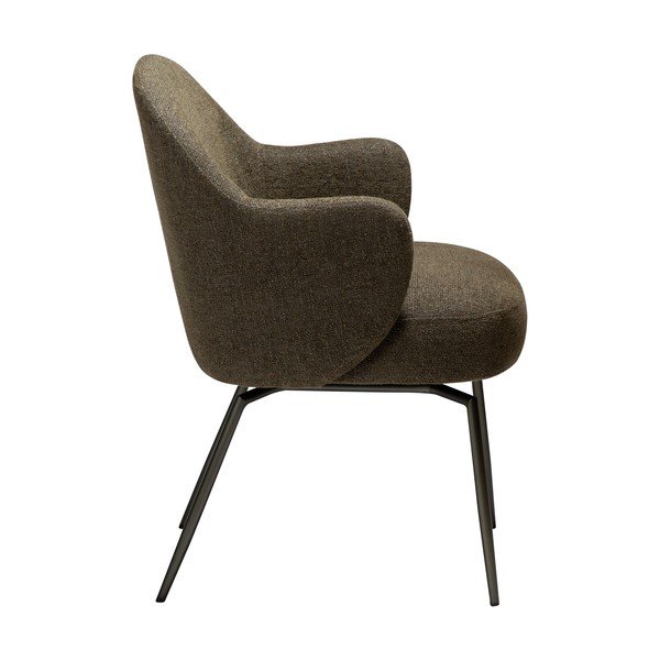 Khaki karfás-forgó étkezőfotel Bae – DAN-FORM Denmark-image-3
