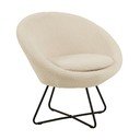 Center kémfehér műgyapjú fotel - Actona