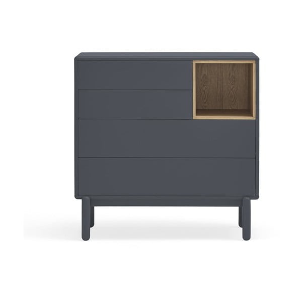 Sötétszürke alacsony komód 90x90 cm Corvo - Teulat