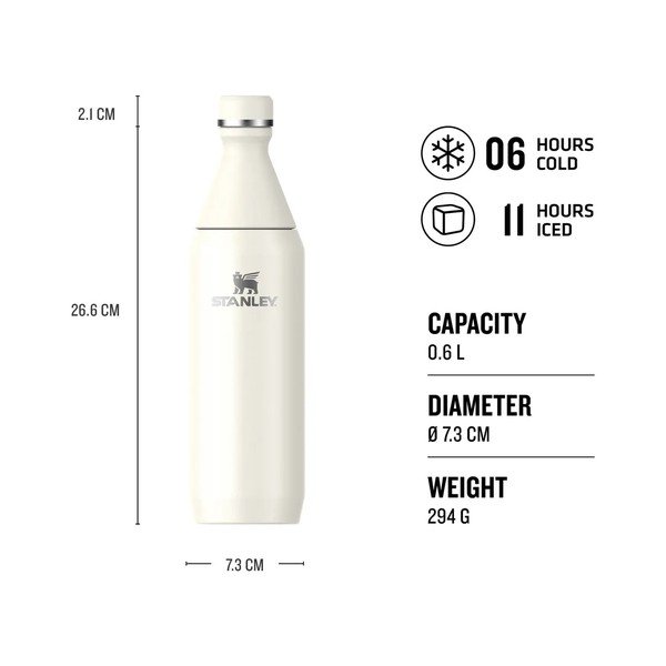 Borvörös rozsdamentes acél termopalack 600 ml All Day Slim Bottle Garnet Shine – Stanley-image-3