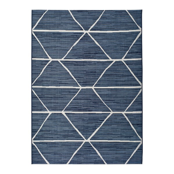 Azul Elba Geo kék kültéri szőnyeg, 120 x 170 cm - Universal