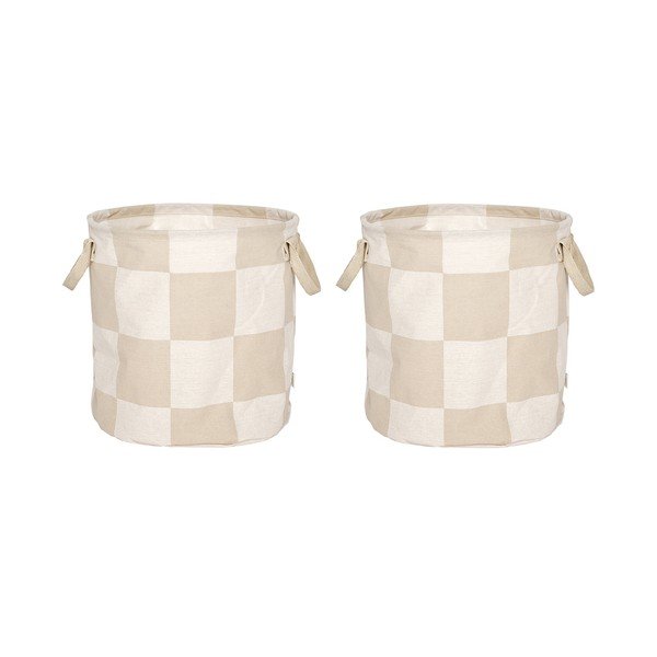 Textil tárolókosár szett 2 db-os ø 32x32 cm Chess – OYOY Living Design