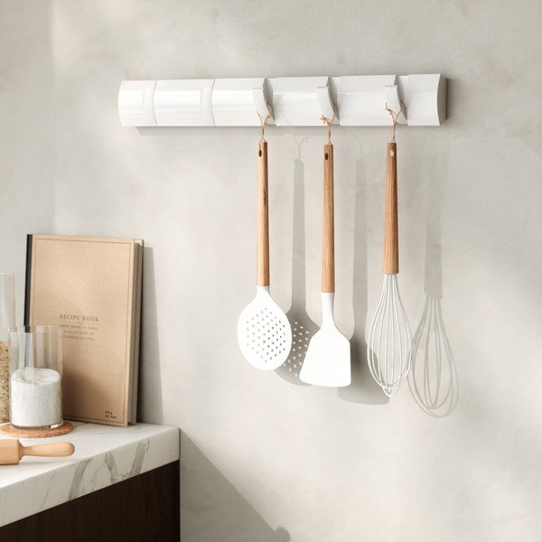 Matt fehér borovi fenyő fali fogas 51 cm Flip – Umbra-image-2