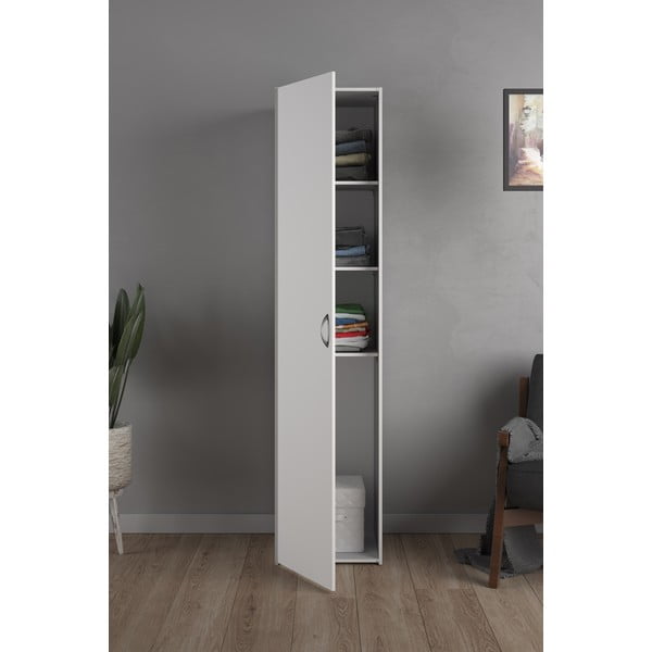 Fehér ruhásszekrény 39x175 cm Space – Tvilum-image-1