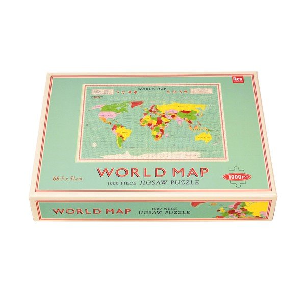 Puzzle (darabszám 1000) World Map – Rex London-image-3