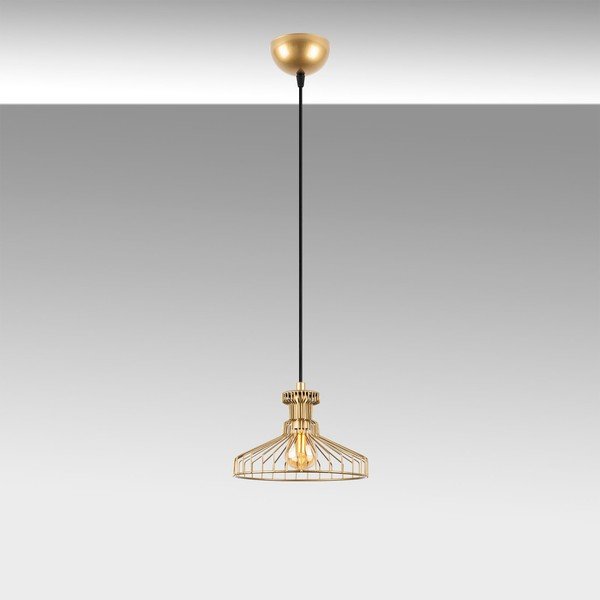 Aranyszínű függőlámpa fém búrával ø 23 cm Events – Opviq lights-image-3