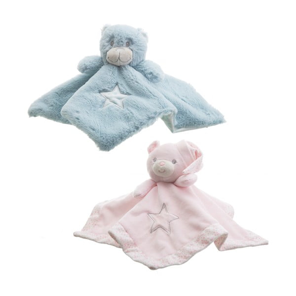 Bears 2 darabos gyerek alvókendő szett plüssállattal, 30 x 30 cm - Unimasa
