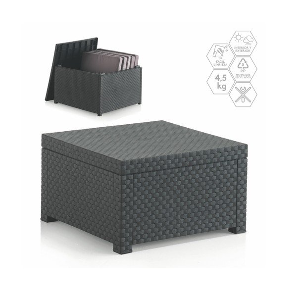 Műrattan kerti dohányzóasztal 56x56 cm – Juinsa-image-2