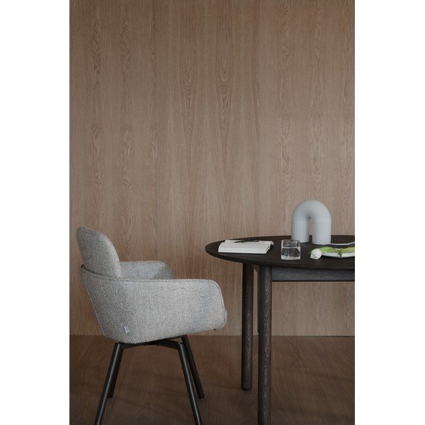 Tölgyfa kerek bővíthető étkezőasztal ø 120 cm Derrymore – Rowico-image-4