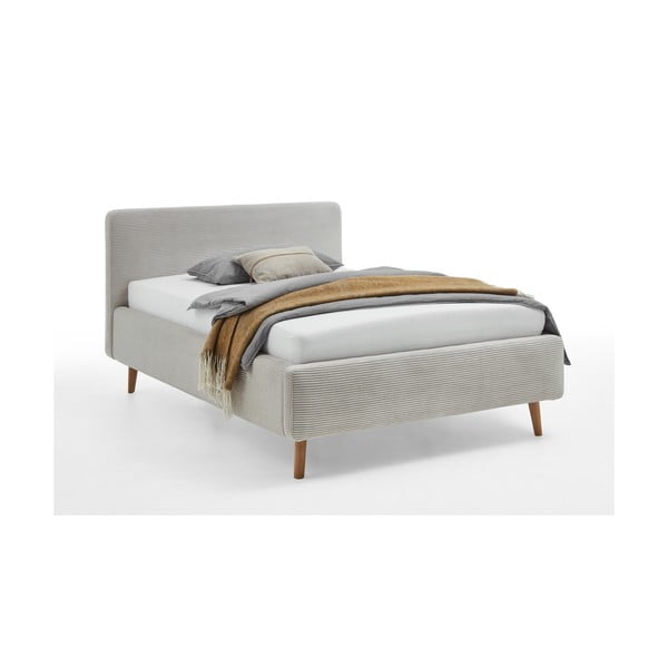 Bézs kárpitozott egyszemélyes ágy ágyrács nélkül 120x200 cm Mattis – Meise Möbel-image-2