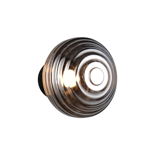 Sötétszürke USB üveg LED fali lámpa ø 15,5 cm Earl – Reality-image-2