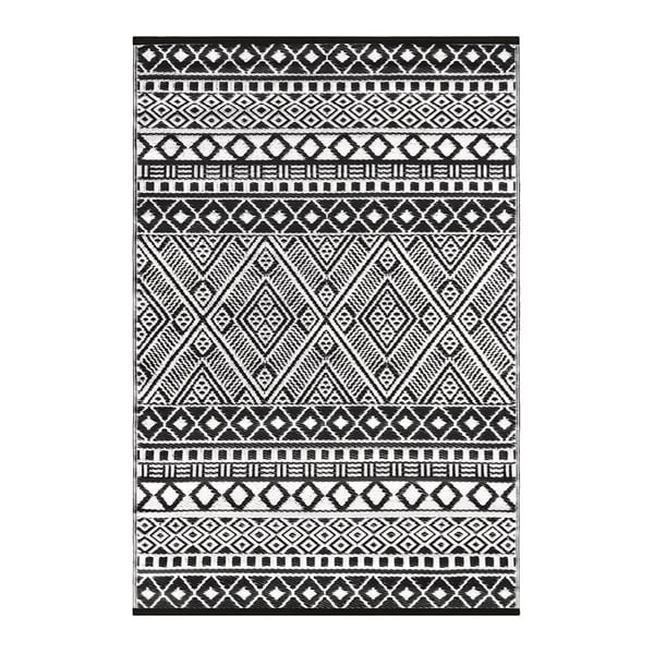 Relic fekete-fehér kültéri szőnyeg, 150 x 240 cm - Green Decore-image-1