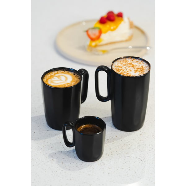 Fekete agyagkerámia bögre szett 2 db-os 250 ml Fuori – Vialli Design-image-4