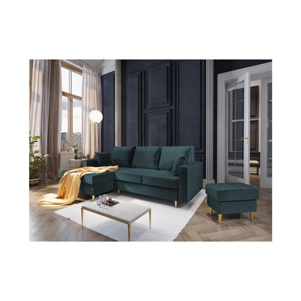 Muguet méregzöld puff, 60 x 45 cm - Mazzini Sofas-image-3