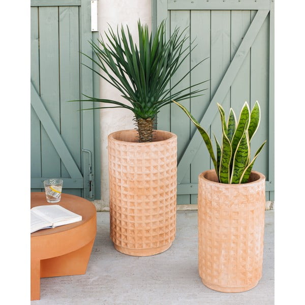 Celi 2 db terrakotta virágcserép - Kave Home-image-1