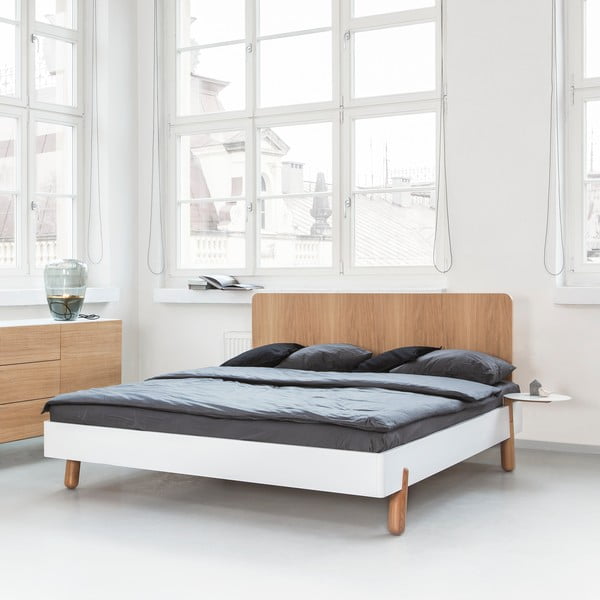 Mamma ágy fa ágytámlával , 160 x 200 cm - Jitona