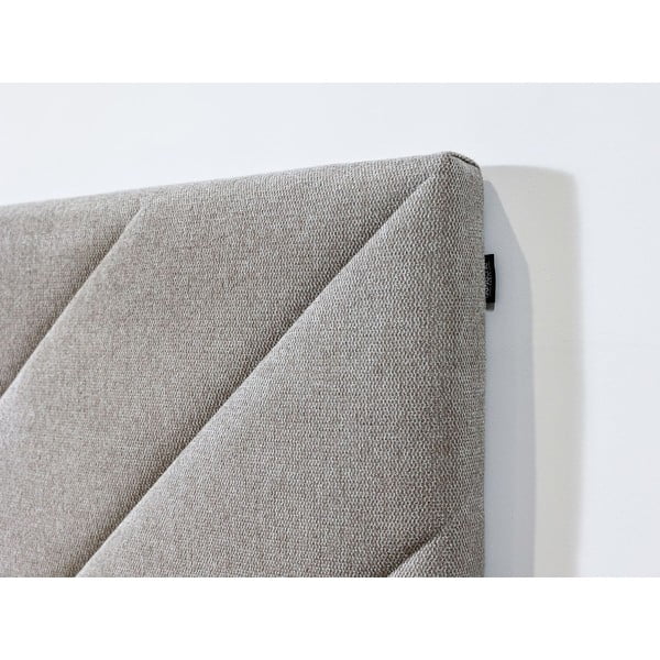 Bézs kárpitozott franciaágy ágyráccsal 160x200 cm Romane – Bobochic Paris-image-3