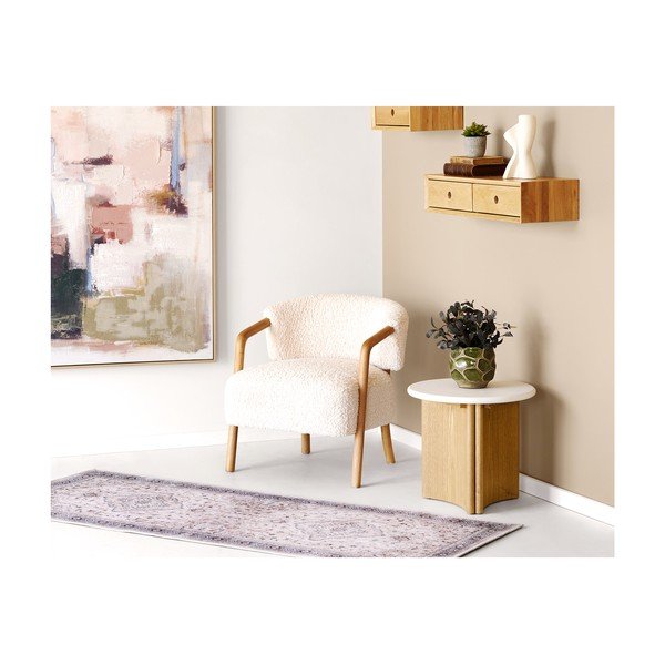 Világos natúr színű tölgyfa fali polc 80 cm Luzern – House Nordic-image-2
