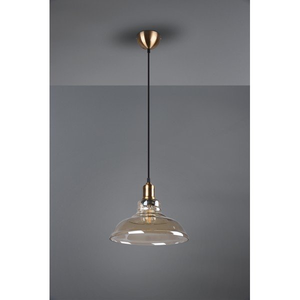 Sárgaréz színű fém függőlámpa üveg búrával ø 28 cm Aldo – Reality-image-3