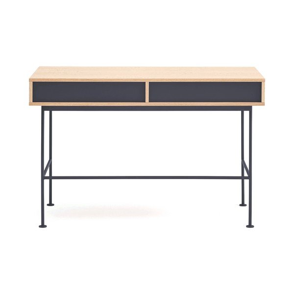 Íróasztal tölgyfa dekoros asztallappal 60x120 cm Yoko – Teulat-image-4