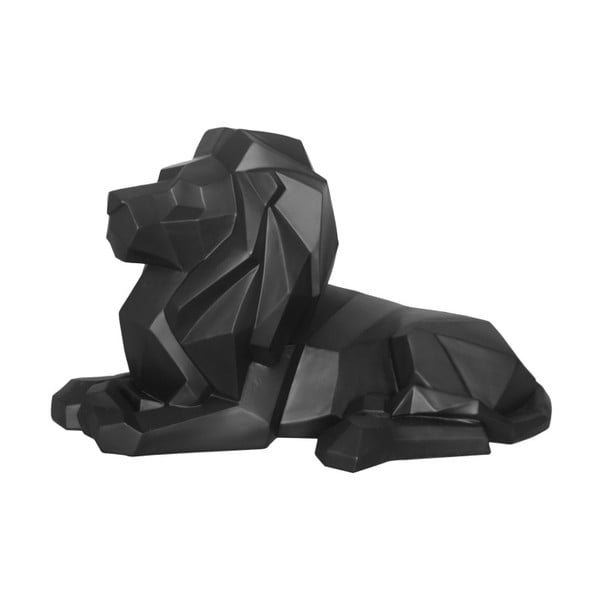 Origami Lion matt fekete szobor - PT LIVING